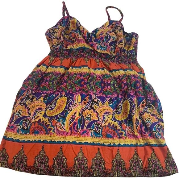 Lane Bryant Dresses & Skirts - Lane Bryant Women's Size 18 Boho Paisley Print long tank tunic Multicolor